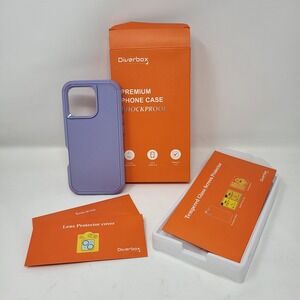 Diverbox Premium Phone Case For Iphone 16 Pro Light Purple Shockproof Anti...